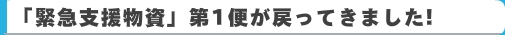 東北関東大震災の救援物資