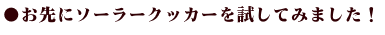 自然エネルギー　ソーラークッカー