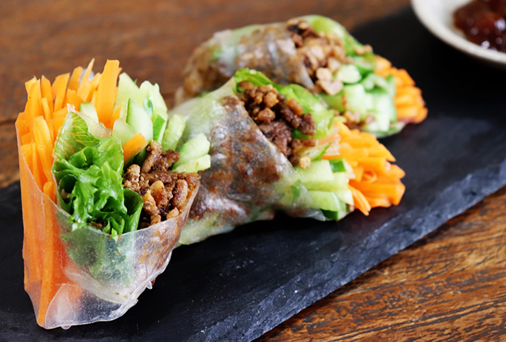 スパイシー生春巻き 第３世界ショップ こだわりの食品レシピ