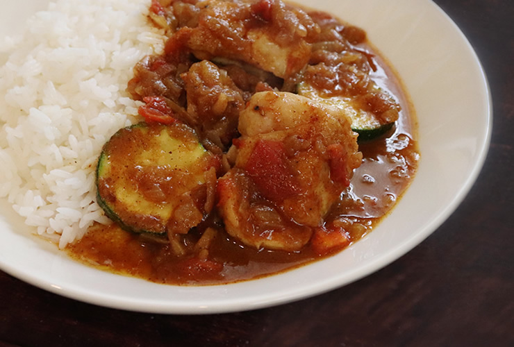 鶏肉とズッキーニのカレー