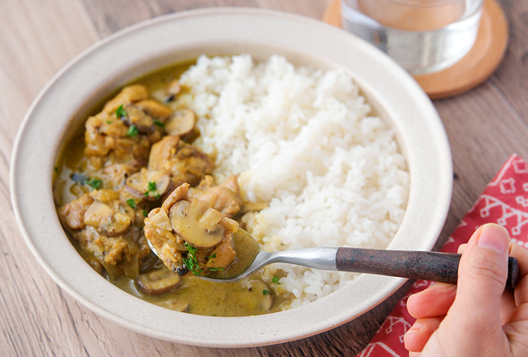 チキンとマッシュルームのカレー
