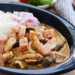 きのことベーコンのクリーミーカレー